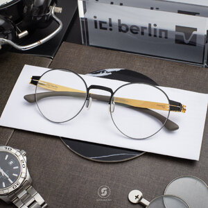 กรอบแว่น IC BERLIN Praphan P. Black Gold