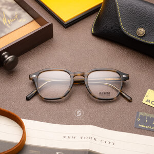 แว่นสายตา Moscot Vantz Brown Bamboo