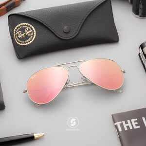 Ray Ban Aviator RB3025 019/Z2 Silver Pink mirror