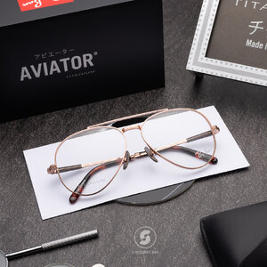 Ray-Ban RX8225V Aviator Titanium 1236 Rose Gold
