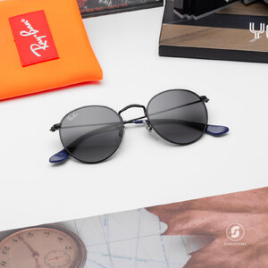 Ray Ban RJ9547S 201/8G Round Junior MATTE BLACK Light Grey Gradient Dark Grey