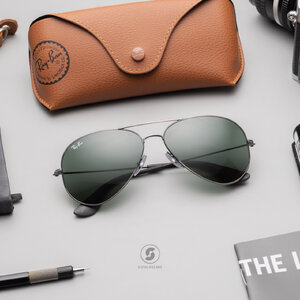 Ray Ban Aviator RB3558 913971 Matte Black Antique