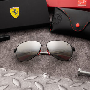 Ray-Ban RB8331M F0095J Ferrari Collection Black Polarized