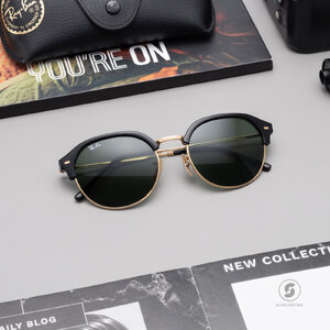 Ray-Ban RB4429 601/31 Clubmaster Black on Gold
