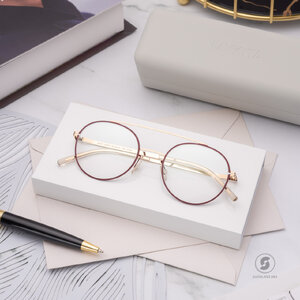 แว่นสายตา MYKITA ALMETA 435 ChampagneGold CranBerry