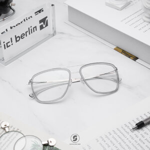 กรอบแว่น IC BERLIN Magnus Sky Grey HD Rough