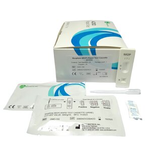 ชุดตรวจหาสารเสพติดมอร์ฟีนในปัสสาวะ ชนิดตลับทดสอบ (ACRO MOP Rapid Test Cassette)
