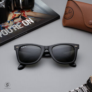 Ray Ban Wayfarer RB2140F 901/58 Polarized Asian fit