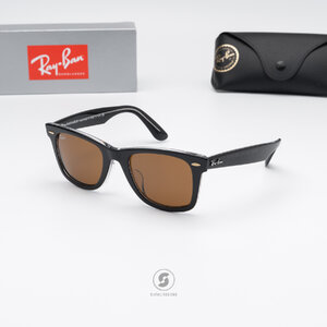 Ray Ban Wayfarer RB2140F 129433 Black on Transparent