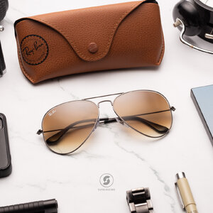 Ray Ban RB3025 004/51 Aviator Gunmetal Brown Gradient