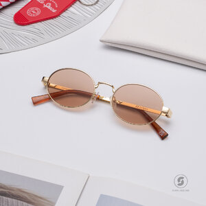 แว่นกันแดด Le Specs LSP2452453 POSEIDON DEUX Gold - Tan Tint