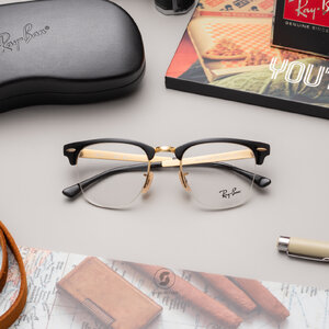 Ray-Ban Clubmaster Metal RX3716VM 2890 Gold On Top Black