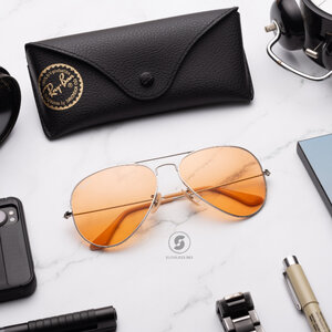 Ray Ban Aviator Evolve RB3025 9065V9 Orange Photochromic