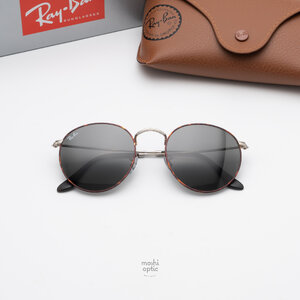RayBan Round Metal RB3447 9277B1 Matte Havana on Matte Silver