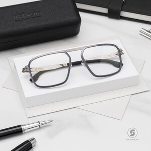 กรอบแว่น IC BERLIN Rhodium Aubergine Shiny Graphite