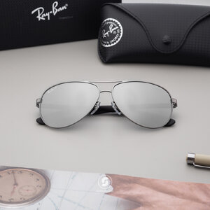 RAY BAN RB8313 004/K6 Gunmetal / Silver Mirror polarized