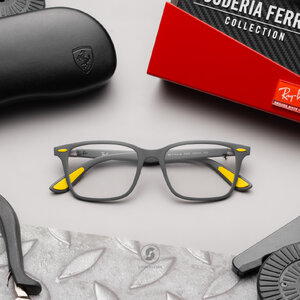Ray-Ban RX7144M Ferrari Collection F608 Matte Dark Grey
