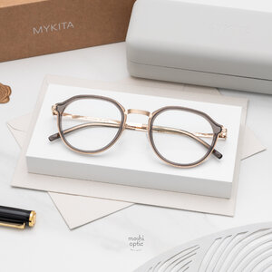 แว่นสายตา MYKITA HALVAR A83 Champagne Gold Clear Ash