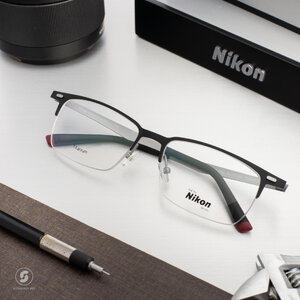 NIKON Frame NC3038 0102 Red Color Touch Series Matte Black / Matte Light Silver