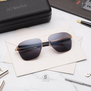 แว่นกันแดด IC BERLIN Jonathan I. Large Rose Gold / Black