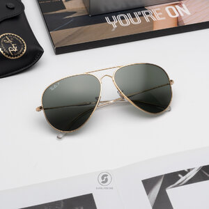แว่นกันแดด Rayban Old Aviator RB3825 001/58 Gold Polarized