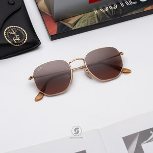 RayBan RB3548N 912443 Hexagonal Brown Gradient Grey 51mm