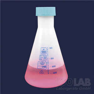 ขวดรูปชมพู่ฝาเกลียว ERLENMEYER FLASK - PP - SCREW CAP - ISOLAB