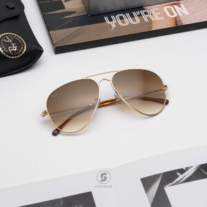 แว่นกันแดด Rayban Old Aviator RB3825 001/51 Gold Gradient