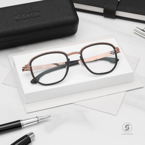 กรอบแว่น IC BERLIN Iridium Black Shiny Copper