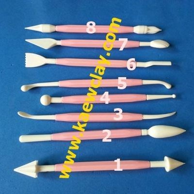 ชุดอุปกรณ์แกะสลัก 8 ชิ้น (8pcs Flower clay modelling Decorating Tool)
