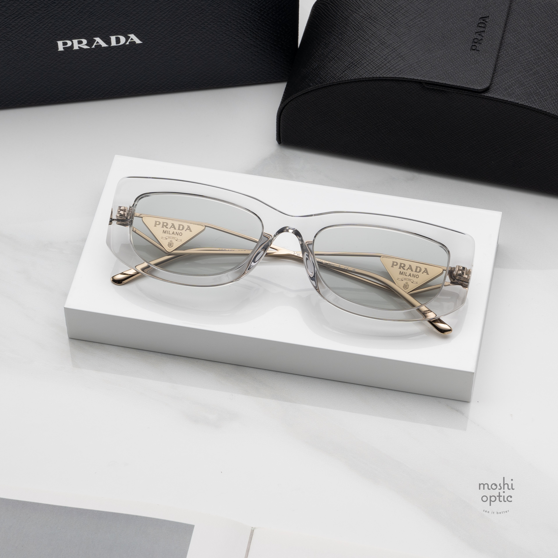 PRADA Symbole PR14YS 12R5OK Transparent Grey