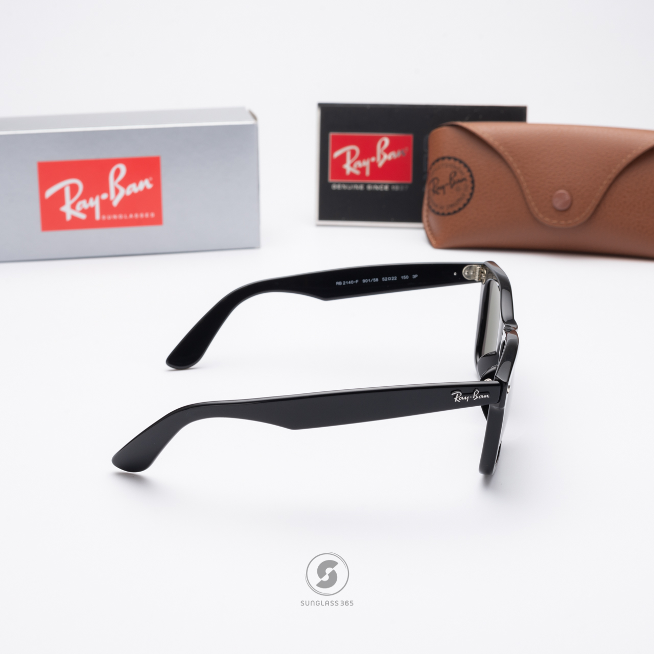 Ray Ban Wayfarer RB2140F 901/58 Polarized Asian fit