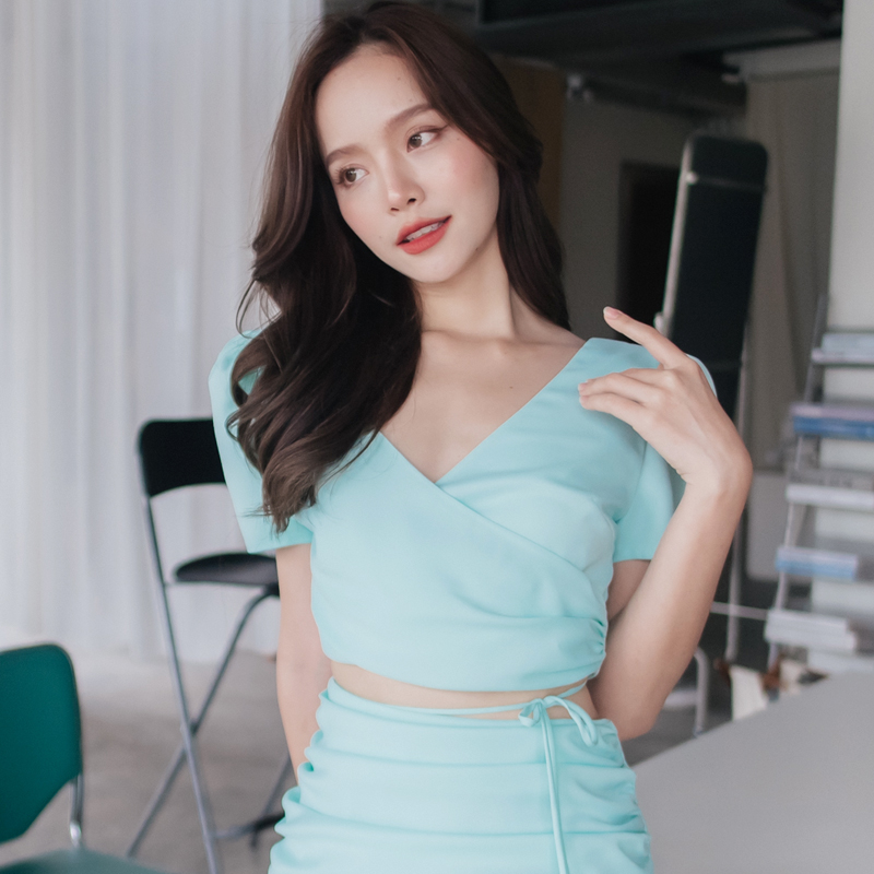 Lism S-034 Celest Wrap Top เสื้อครอปผูกหลัง