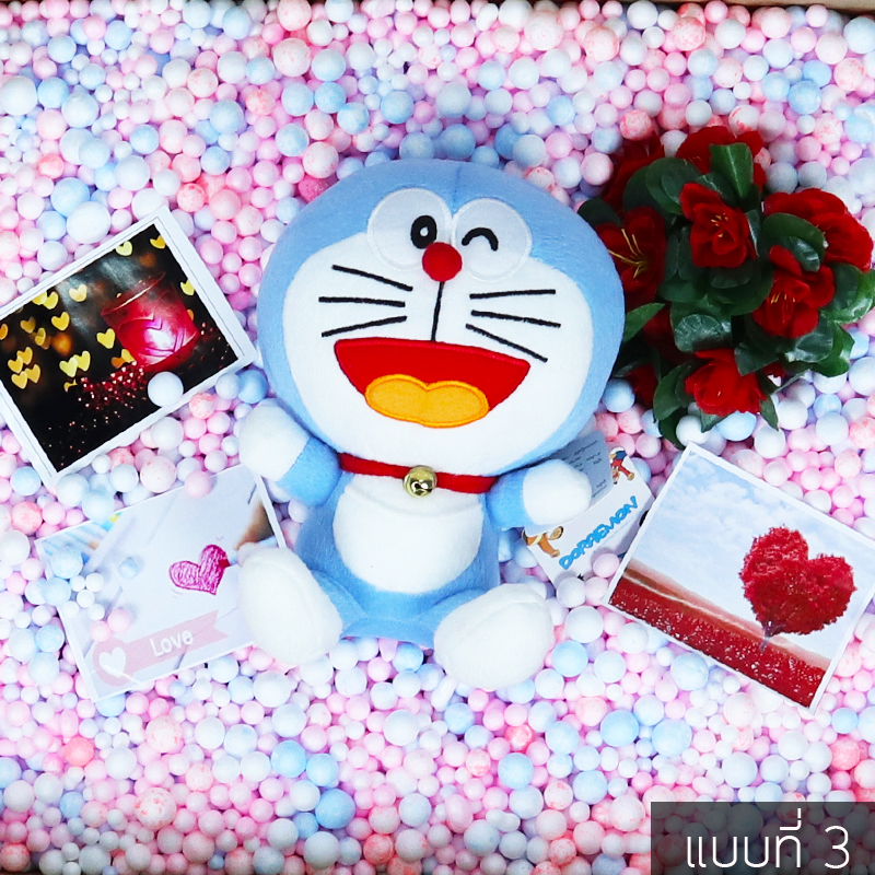 เซ็ตเซอร์ไพรส์ ตุ๊กตาโดเรม่อนยิ้ม+โดเรม่อนหลับตา size7 นิ้ว(2ตัว งานลิขสิทธิ์แท้100% (กล่องเปิดา-พร้อมห่อของขวัญ-พร้อมเม็ดโฟมคละสี)
