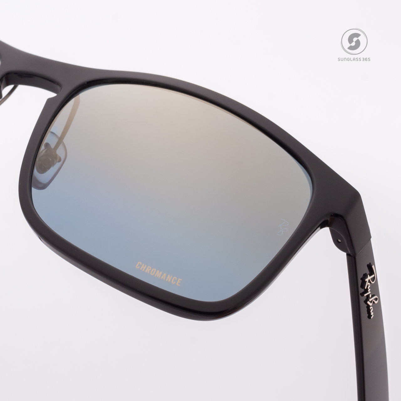 Ray-Ban RB4264 601/J0 Black Chomance Polarized Blue Mirror Gold Gradient