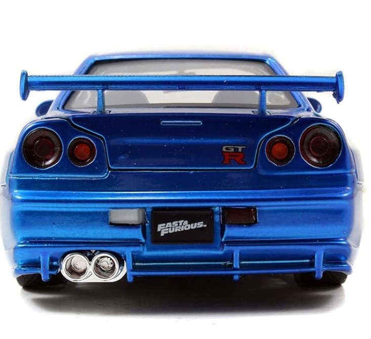 โมเดลรถ โมเดลรถยนต์ Fast & Furious Brian's 2002 Nissan Skyline GT-R R34 4
