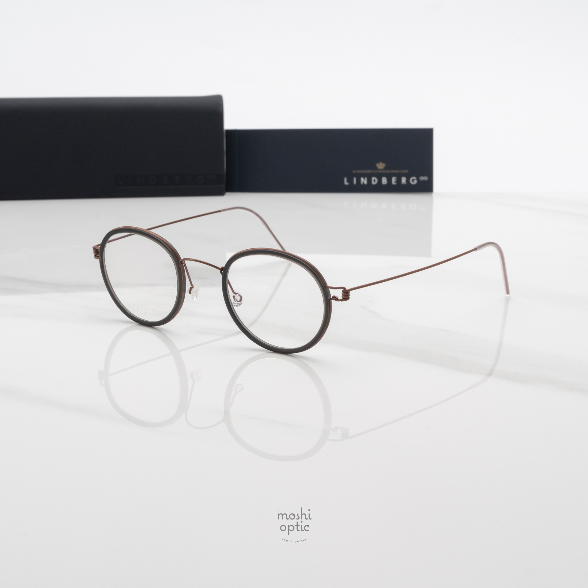 แว่นสายตา Lindberg Air Titanium Rim 087 1505L Lex U12