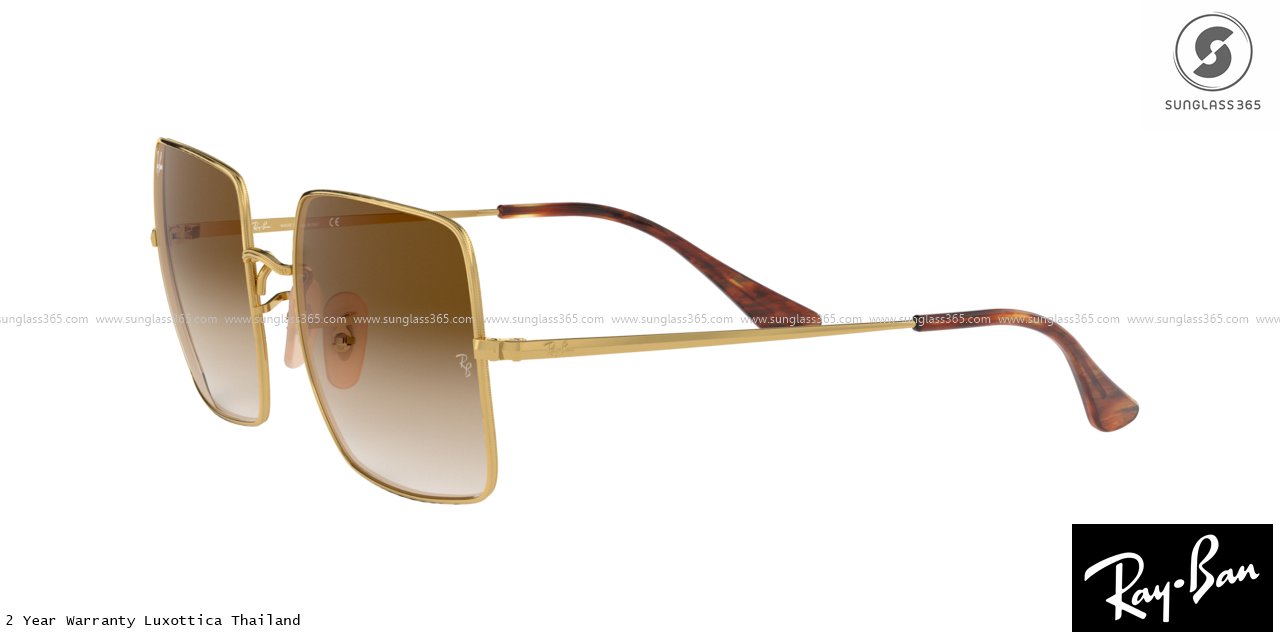 RayBan RB1971 Square 914751 Clear Gradient Brown