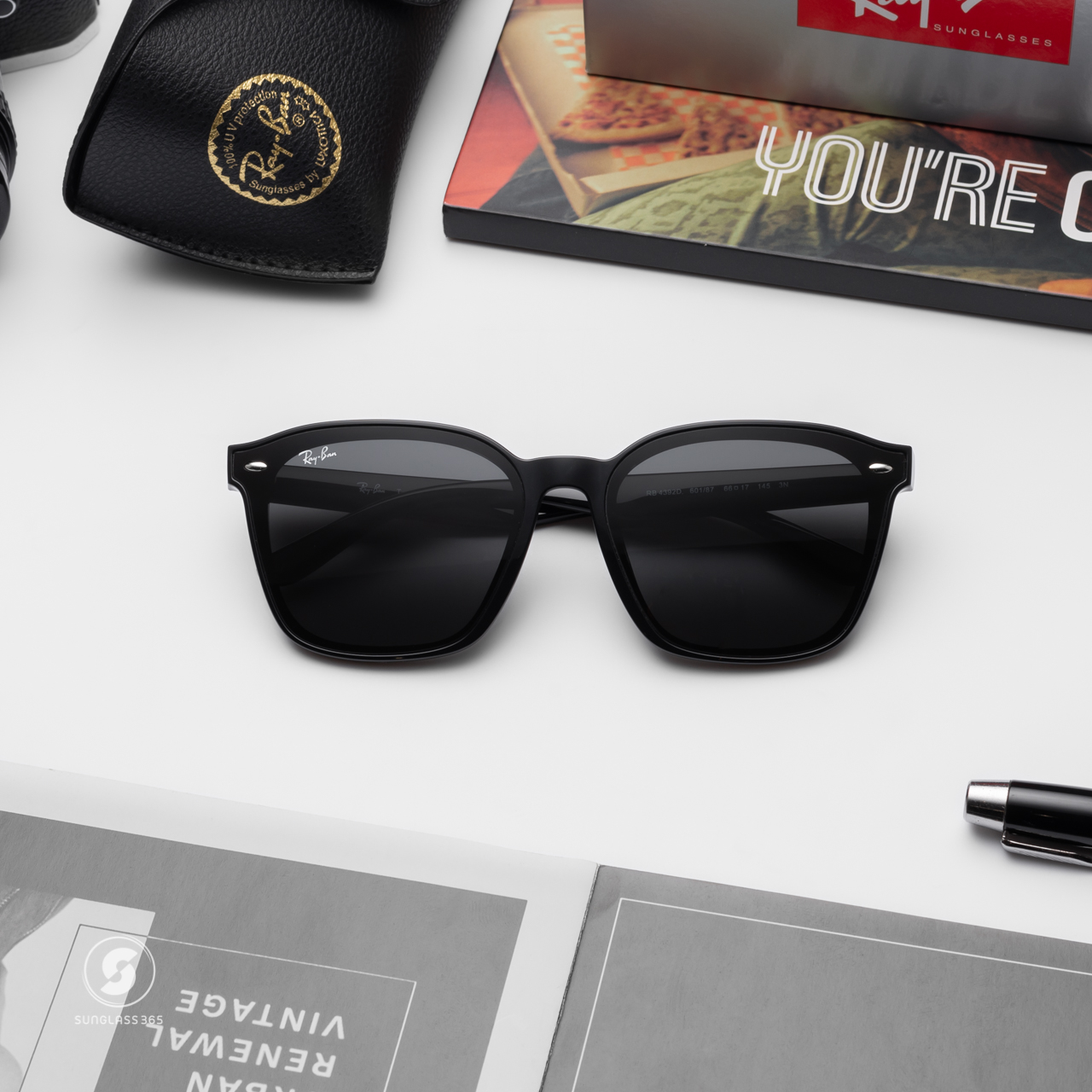 Ray-Ban RB4392D 601/87 Black / Dark Grey