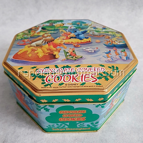 กล่องขนมคุ้กกี้แปดเหลี่ยม Disney Winnie The Pooh