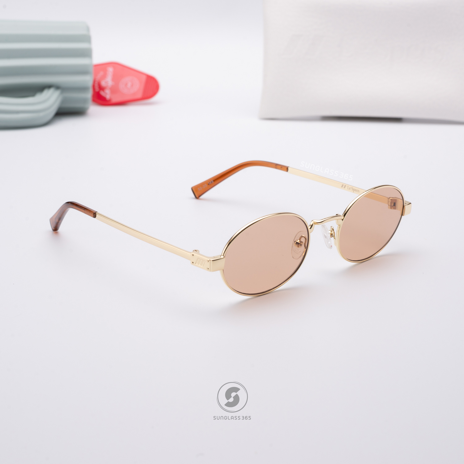 แว่นกันแดด Le Specs LSP2452453 POSEIDON DEUX Gold - Tan Tint