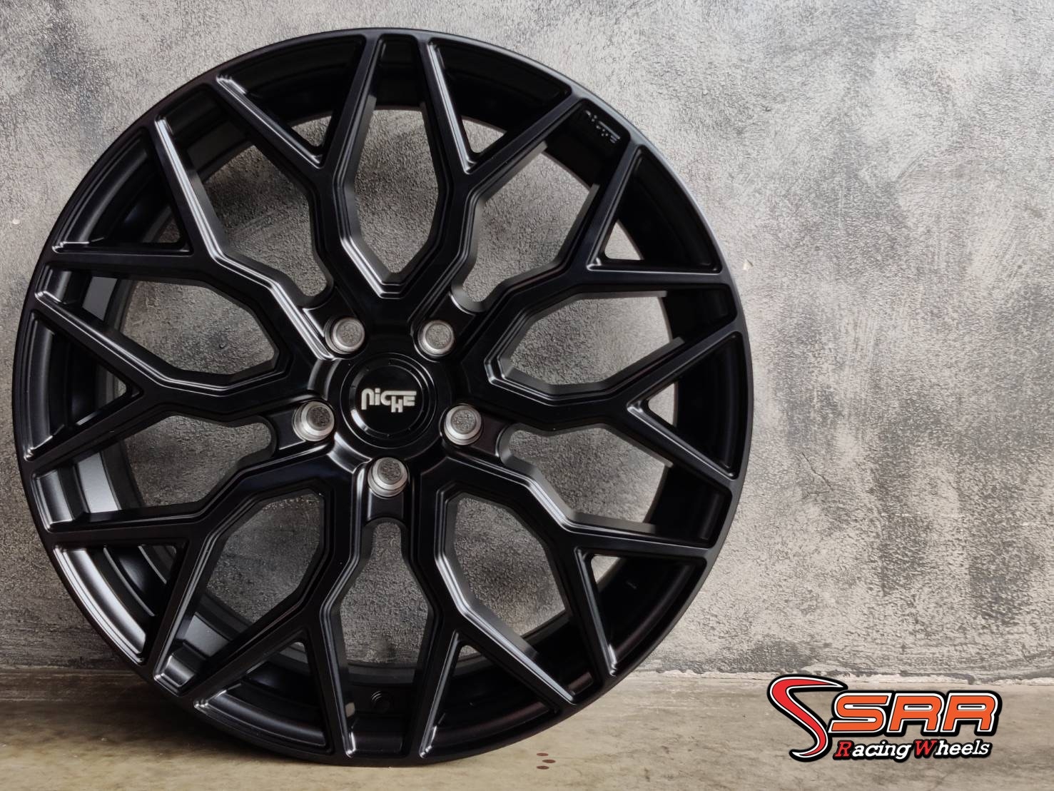 NICHE-MAZZANTI 19X8.5/9.5 5X114.3 35 MATTE BLACK (สีดำด้าน)
