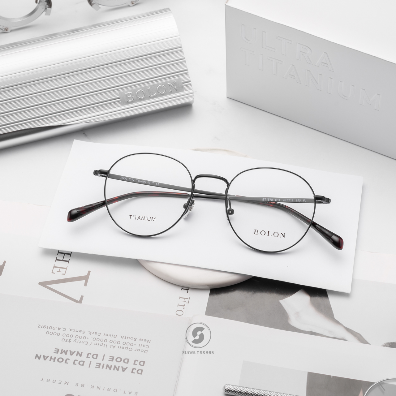 แว่นสายตา BOLON รุ่น Preston FW22 BT1578 B11 Matte Black
