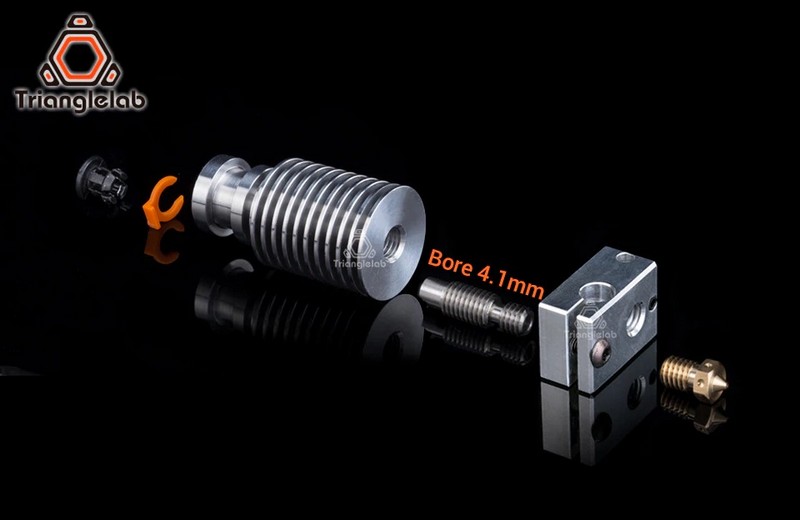 TRIANGLELAB All Metal v6 HeatSink heater block heat break V6 NOZZLE for E3D HOTEND