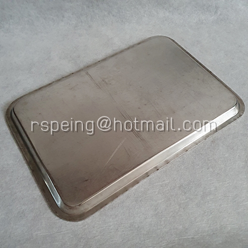 ถาดสแตนเลส (18-8) ทรงสี่เหลี่ยมผืนผ้า ของสายการบิน JAL โลโก้นกกระเรียน