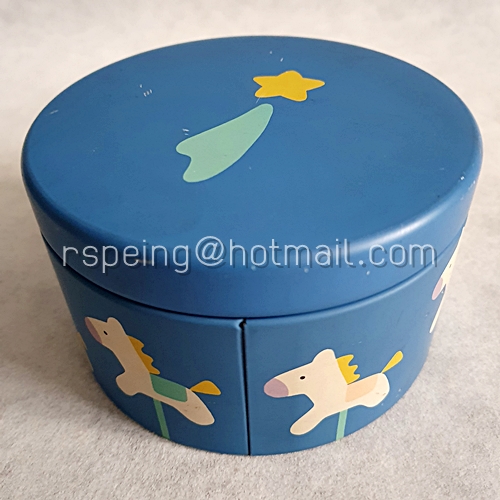 กระปุก Fancy Friend สีฟ้าลายม้าหมุน ของ Sanrio