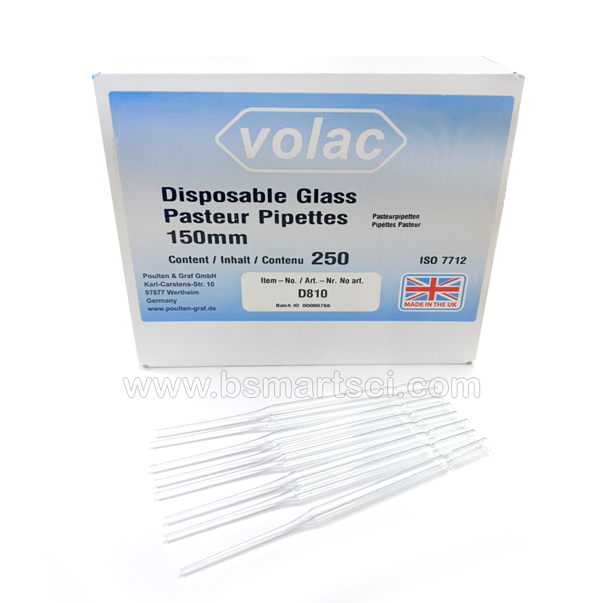 พาสเจอร์ปิเปตแก้ว Disposable Glass Pasture Pipettes