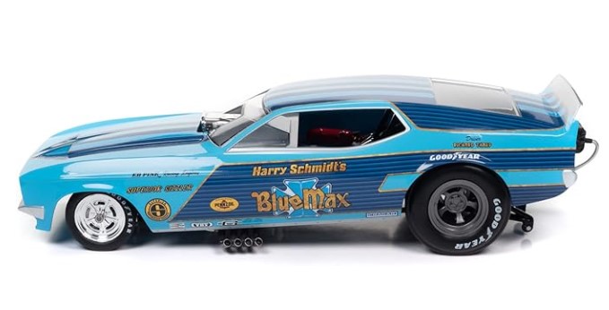 พรีออเดอร์ โมเดลรถ โมเดลรถยนต์ Auto World Blue Max 1973 Ford Mustanเ (Legends of The Quarter Mile) 2