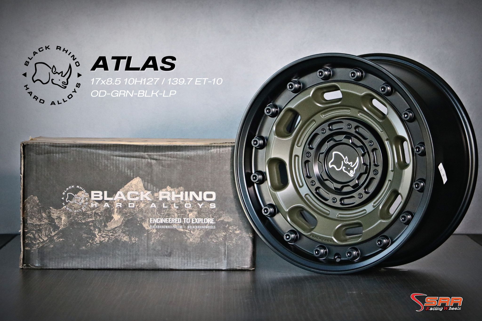 BLACK RHINO ATLAS ขอบ17 นิ้ว ตรงรุ่น JEEP (5รู127)