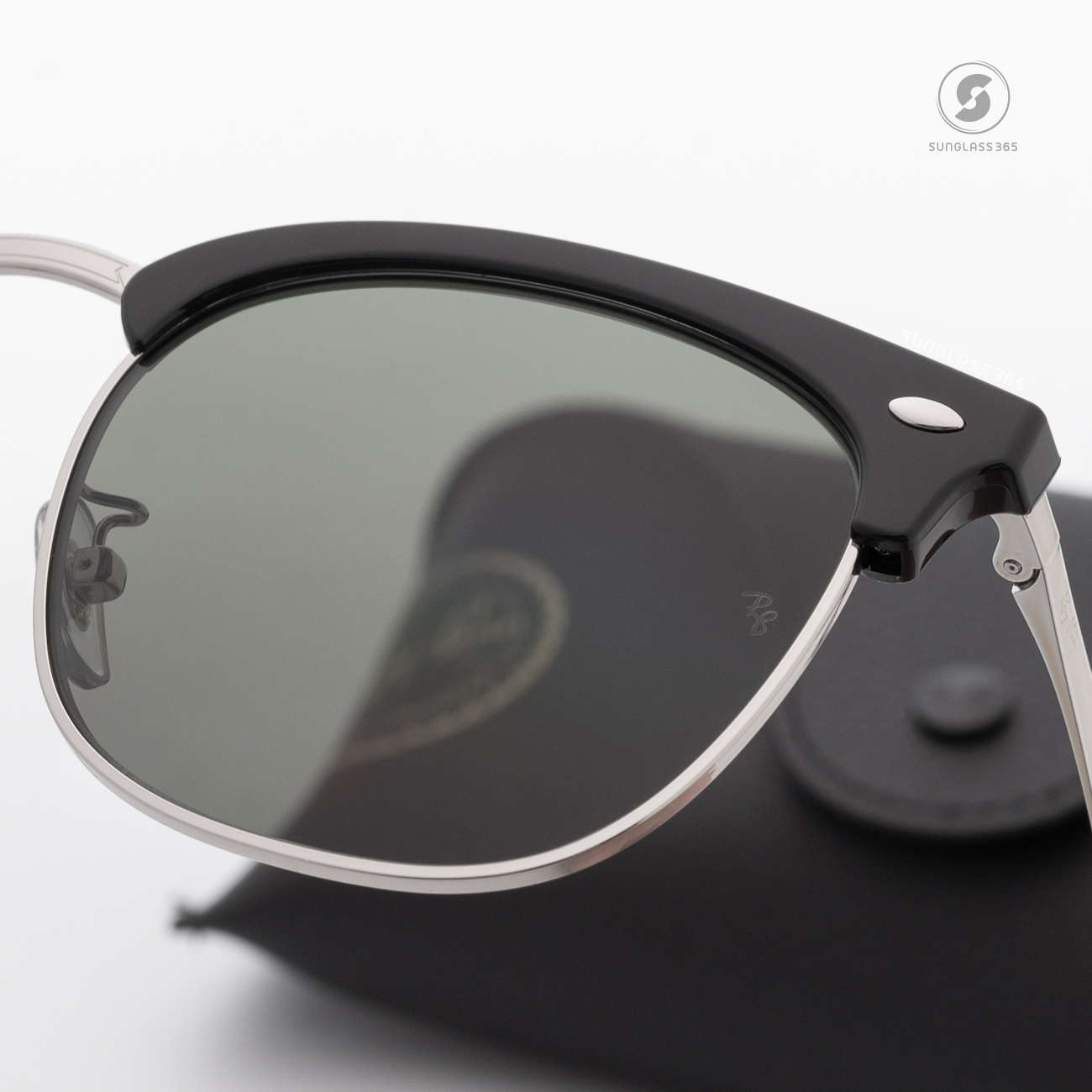 Ray Ban Clubmaster RB4418D 6670/9A Black on Silver